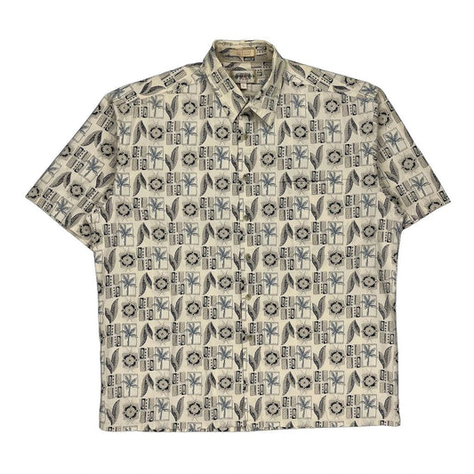 Campia Hawaiian Shirt - Large Cream Cotton