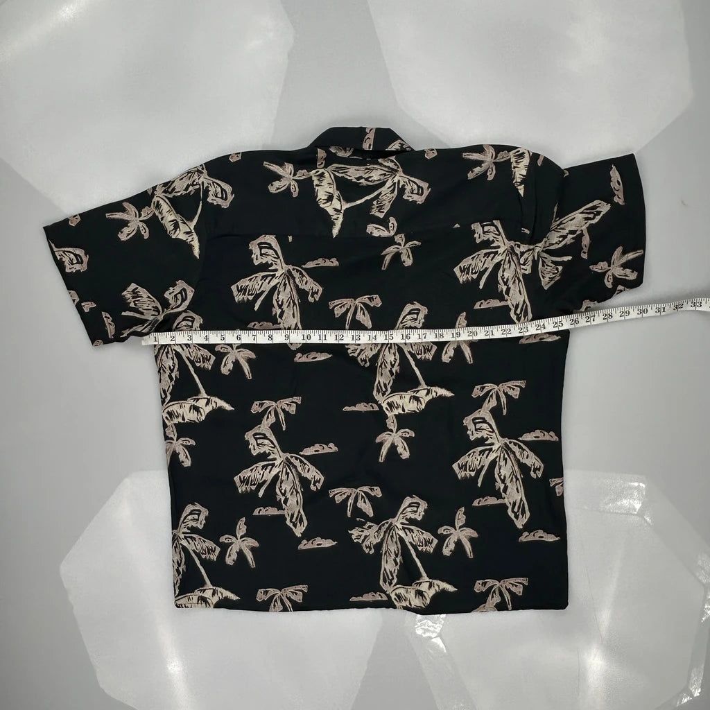 Natural Issue Hawaiian Shirt - 2XL Black Cotton