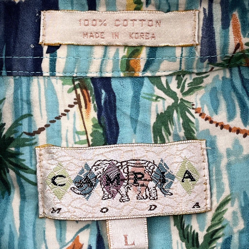 Campia Moda Graphic Hawaiian Shirt - Large Multicoloured Cotton