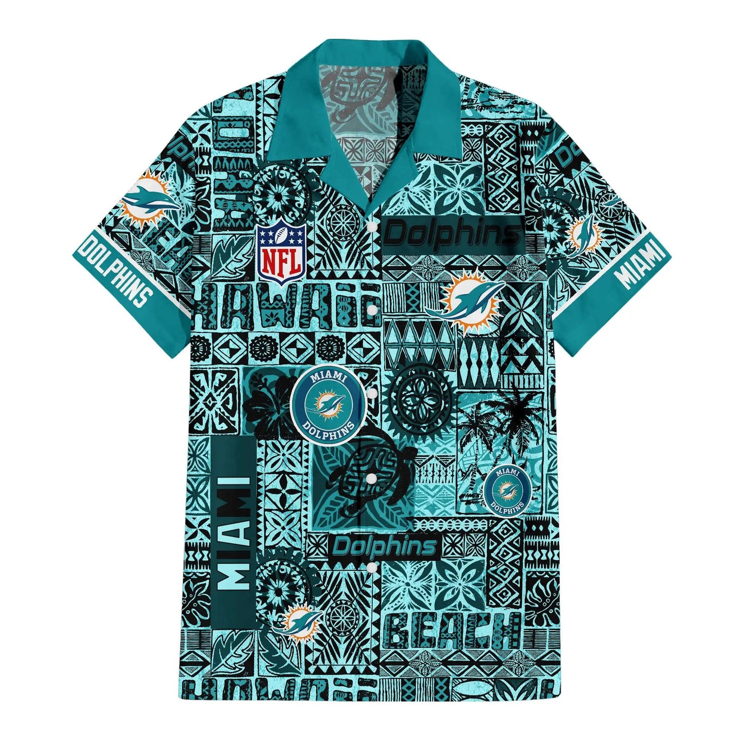 Miami Dolphins Hawaiian Shirt Tribal Breeze Design 660995
