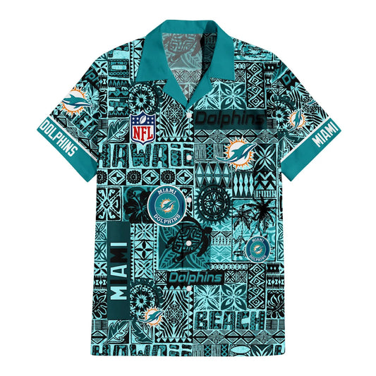 Miami Dolphins Hawaiian Shirt Tribal Breeze Design 660995