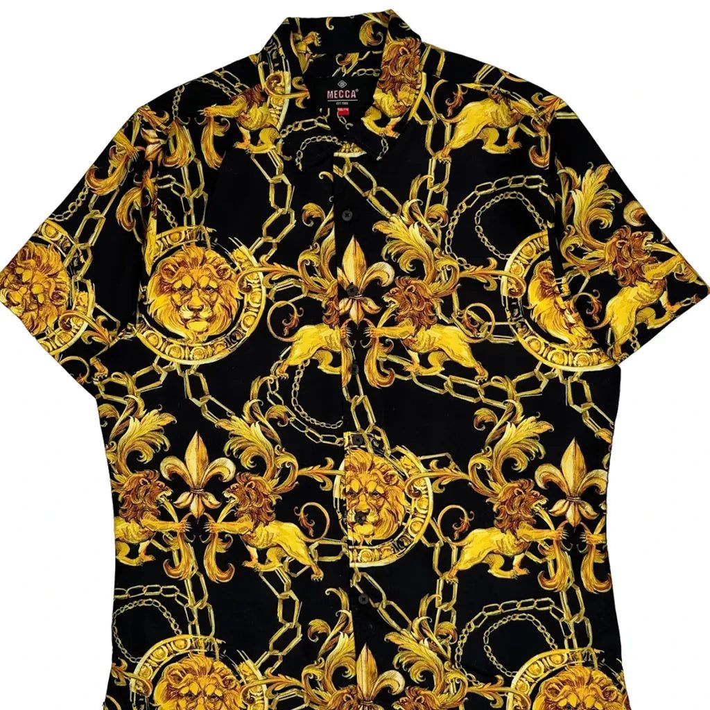Unbranded Hawaiian Shirt - 2XL Black Polyester Blend