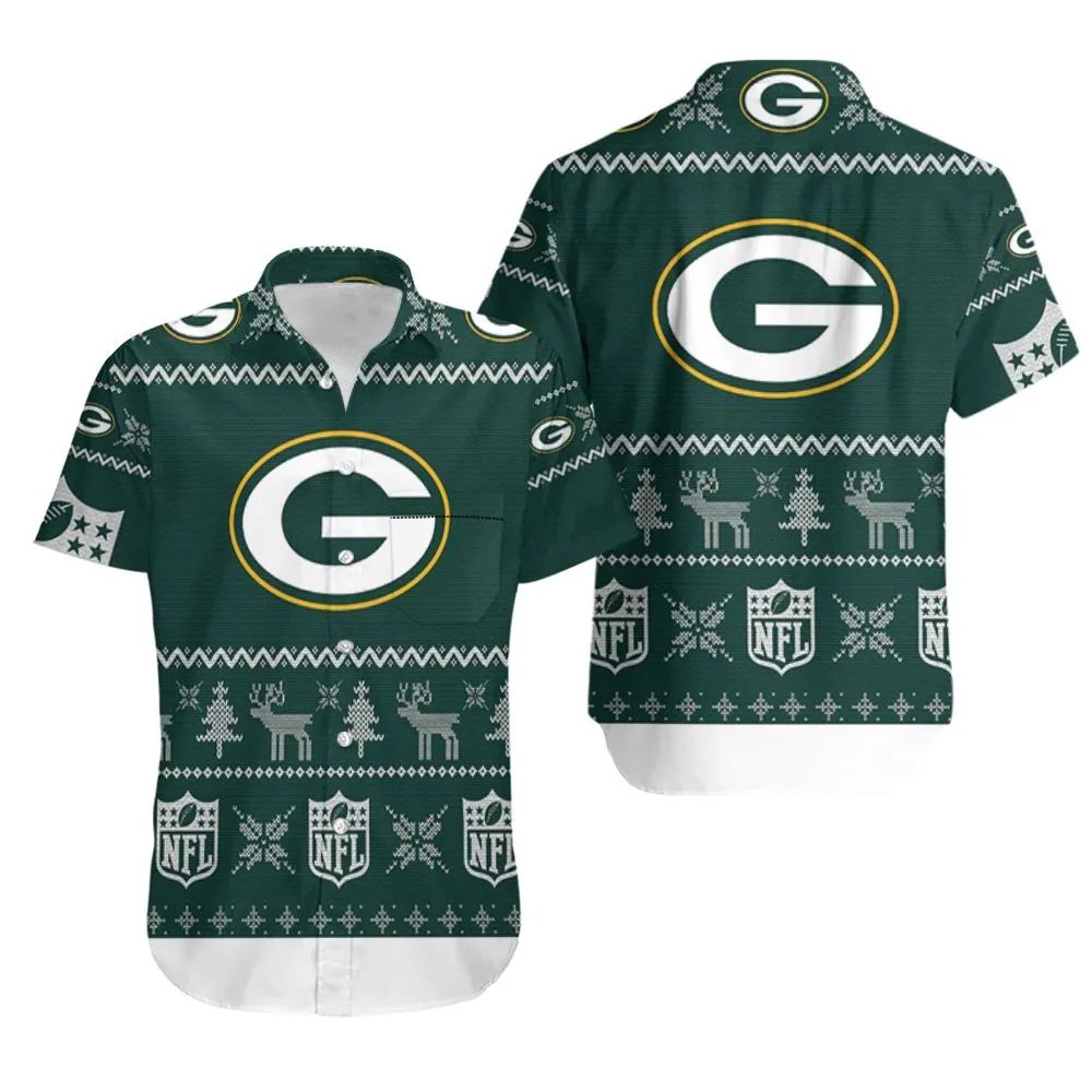 Green Bay Packers Winter Hawaiian Shirt Knit 816518