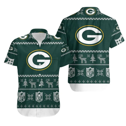 Green Bay Packers Winter Hawaiian Shirt Knit 816518