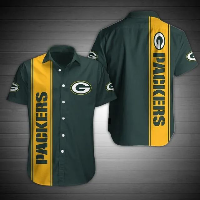 Green Bay Packers Hawaiian Shirt Bold Stripes Design 503633