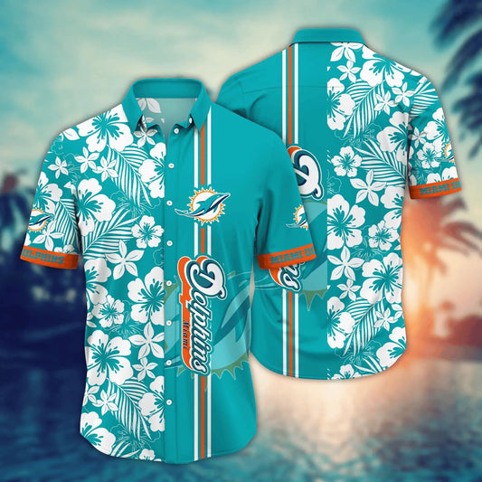 Miami Dolphins Hawaiian Shirt Hibiscus Dreams 383446