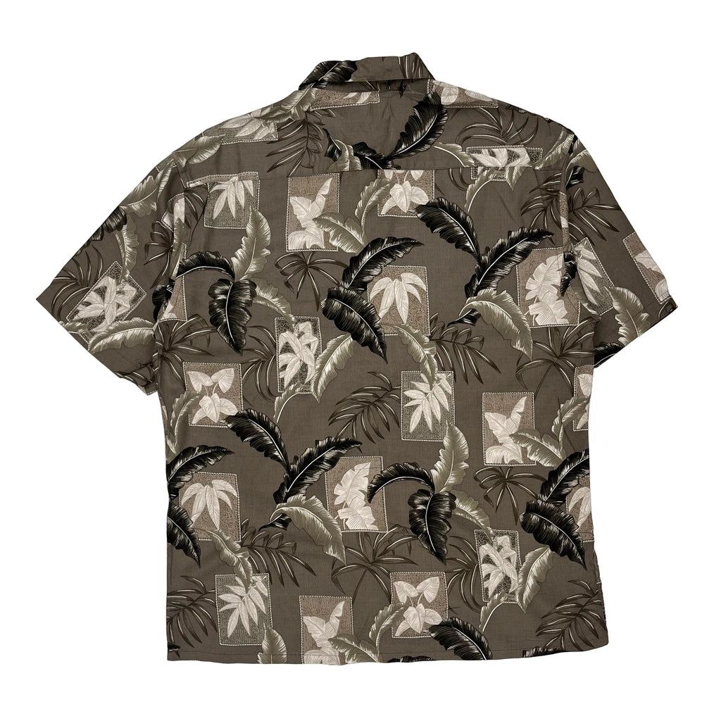 Campia Floral Hawaiian Shirt - Large Black Viscose