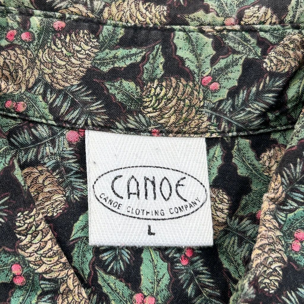 Canoe Christmas Hawaiian Shirt - Large Multicoloured Cotton