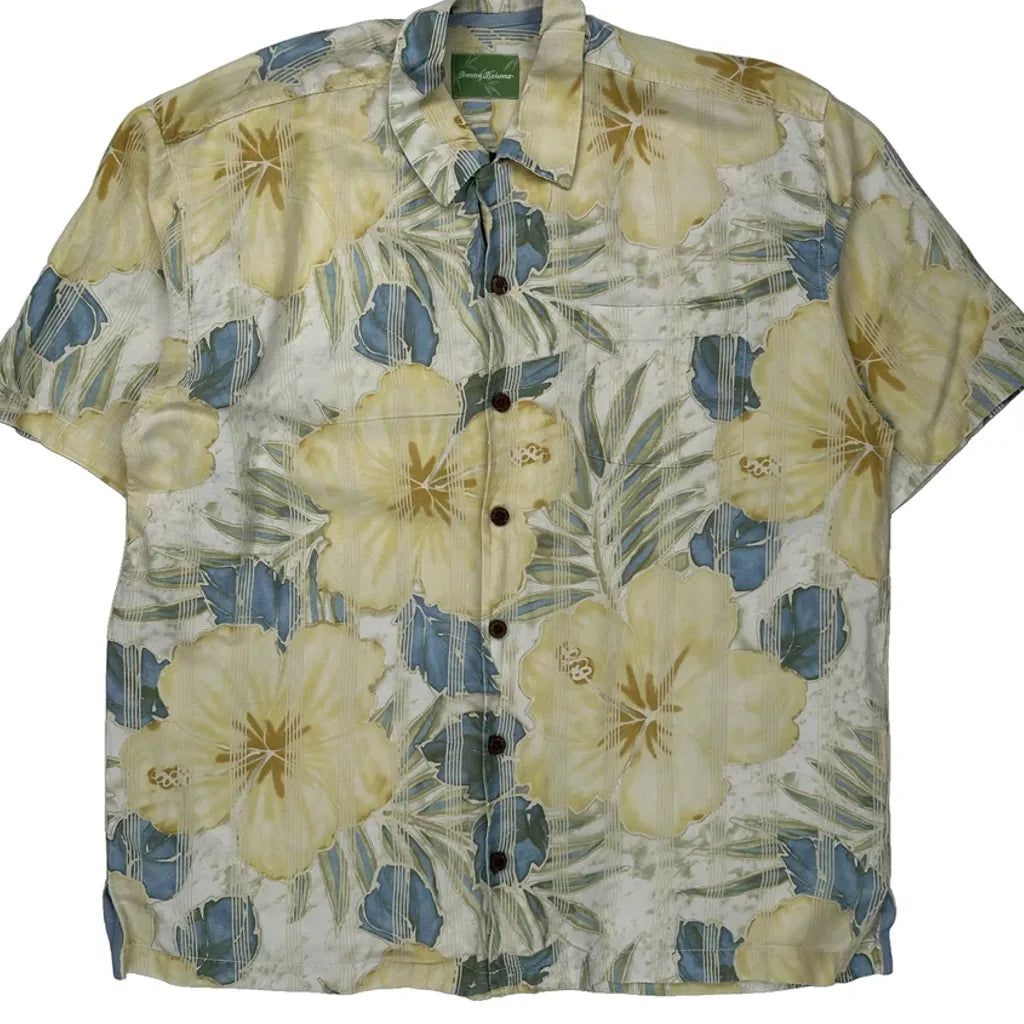 Tommy Bahama Floral Hawaiian Shirt - Large Multicoloured Cotton