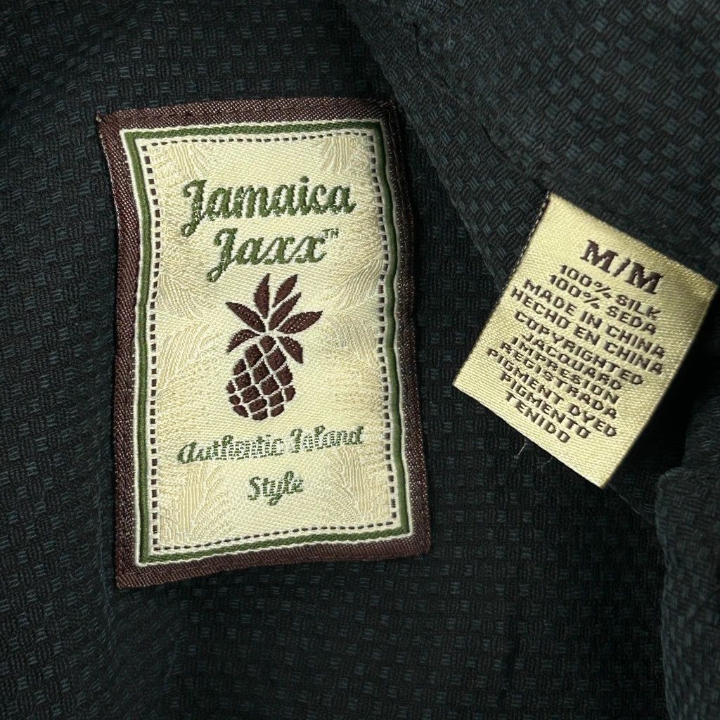 Jamaica Jaxx Hawaiian Shirt - Medium Black Silk