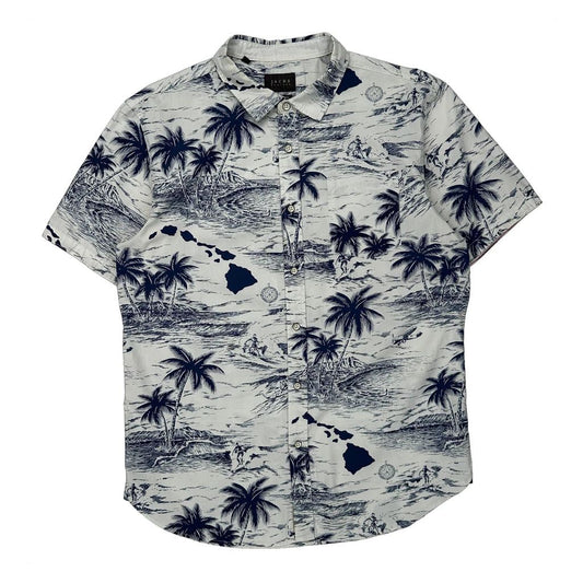 Jachs Hawaiian Shirt - Large Blue Cotton
