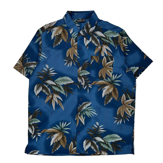 Unbranded Floral Hawaiian Shirt - Large Brown Cotton