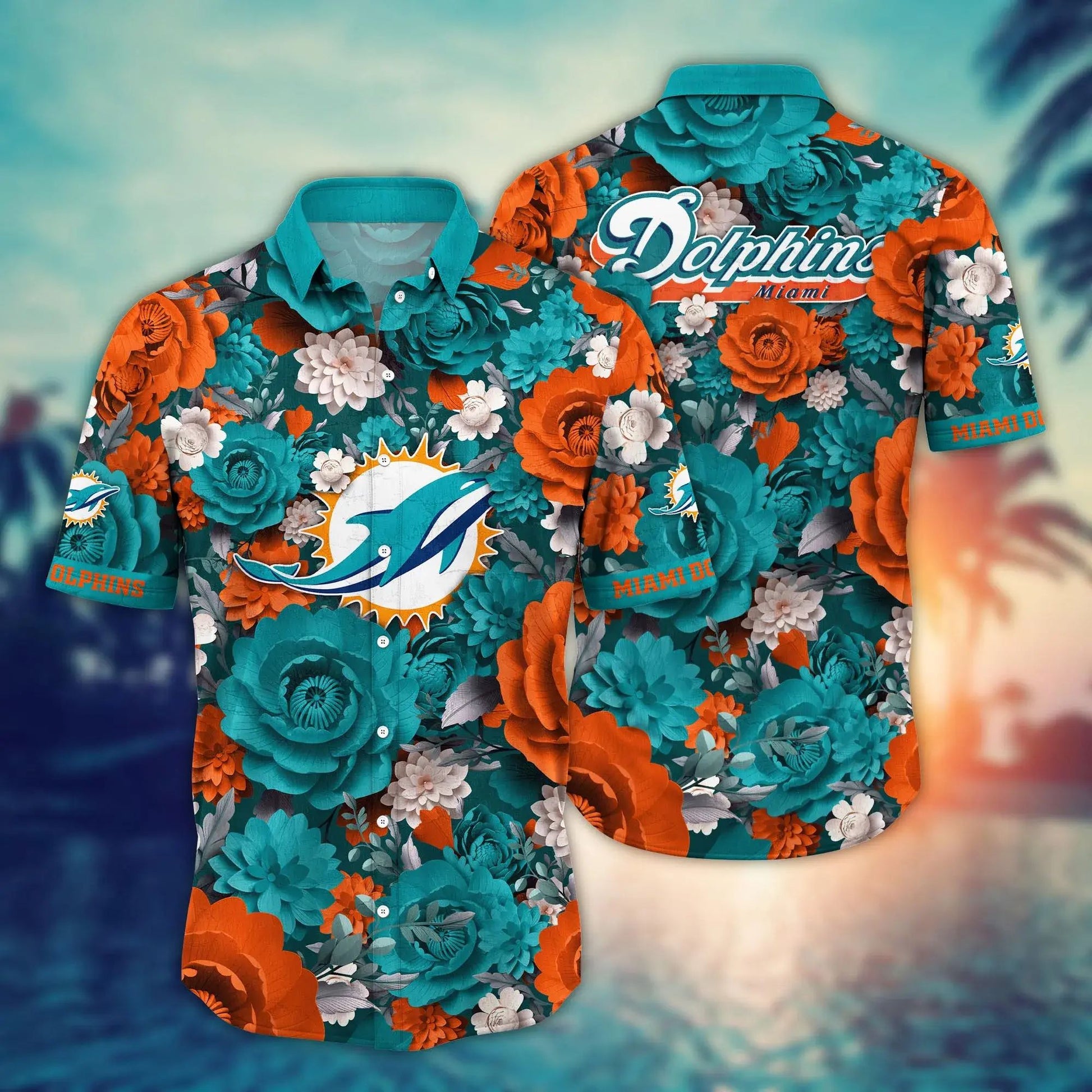 Miami Dolphins Hawaiian Shirt Blooming Victory Design 572827