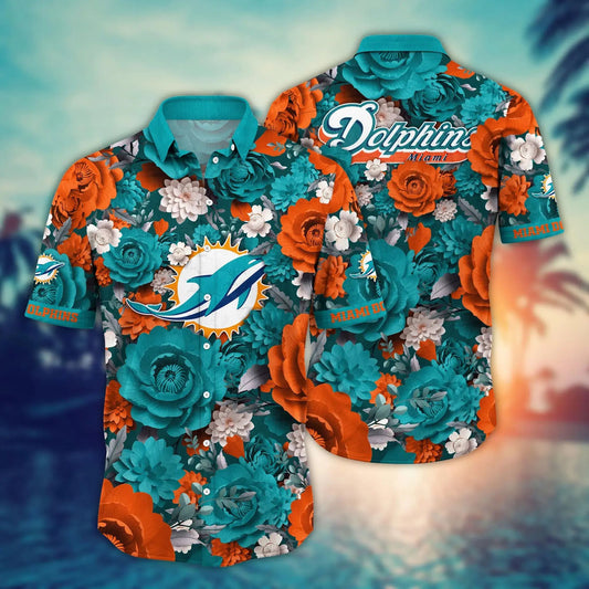 Miami Dolphins Hawaiian Shirt Blooming Victory Design 572827