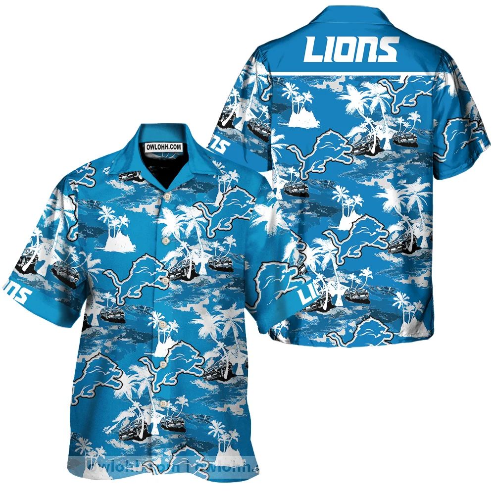 Detroit Lions Hawaiian Shirt Island Voyage Design 763947
