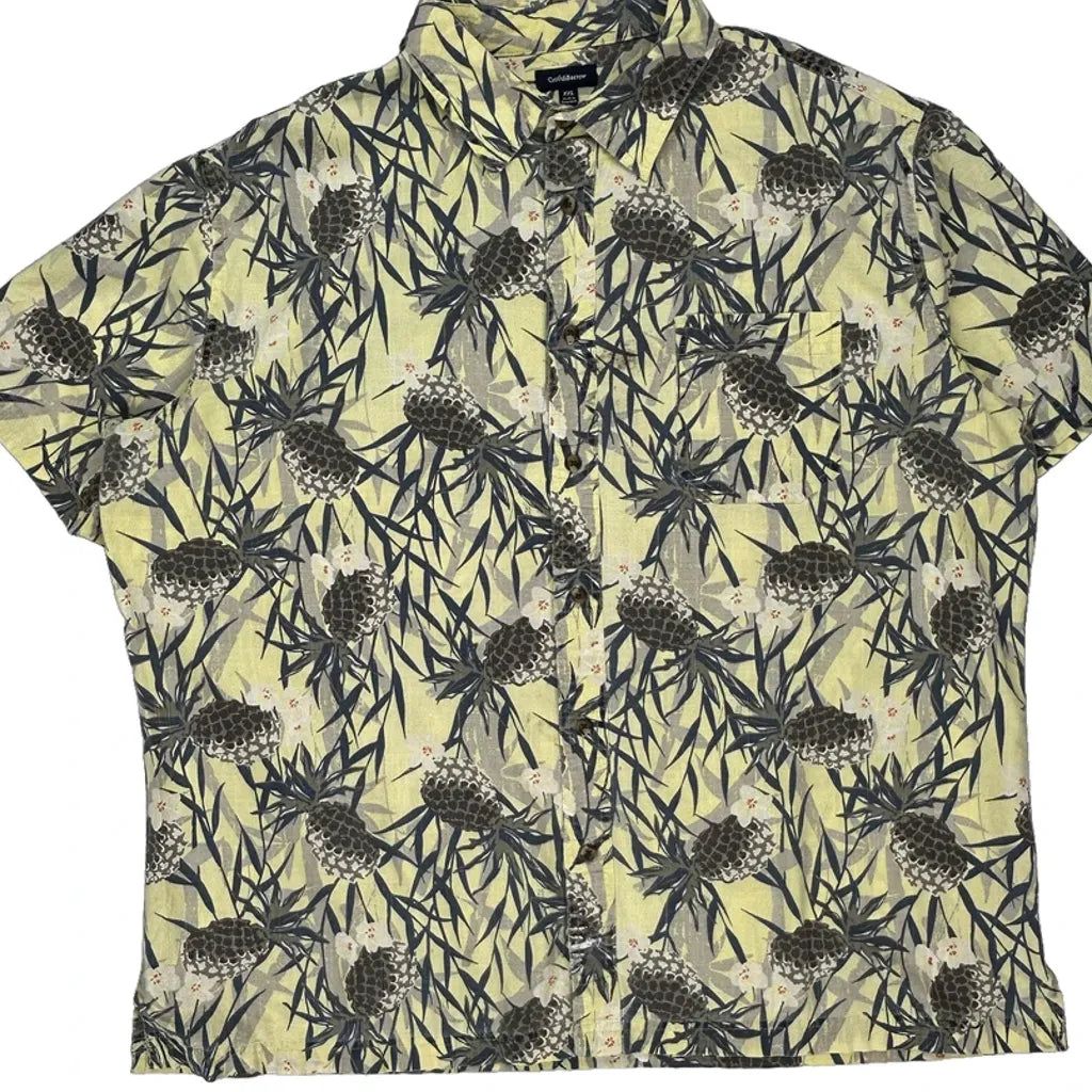 Croft & Barrow Floral Hawaiian Shirt - 2XL Multicoloured Cotton