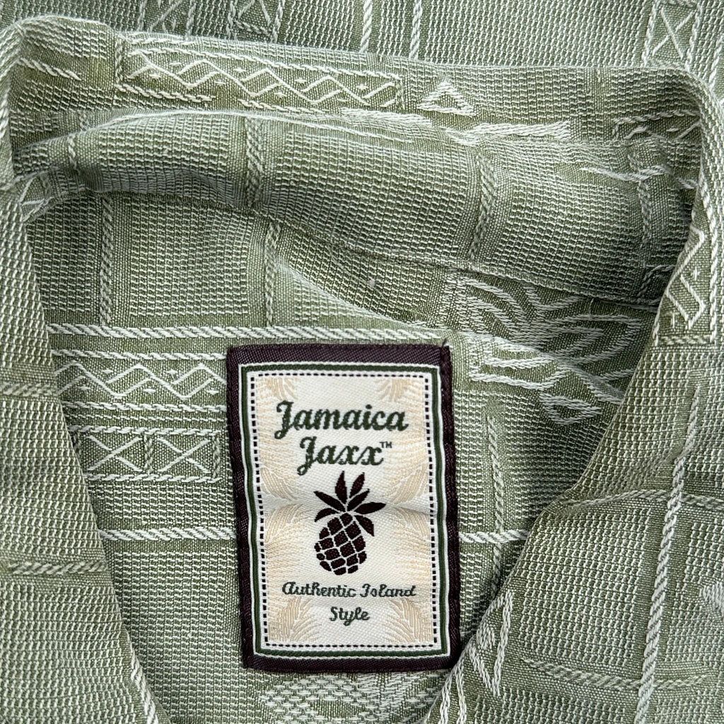Jamaica Jaxx Floral Hawaiian Shirt - XL Green Cotton
