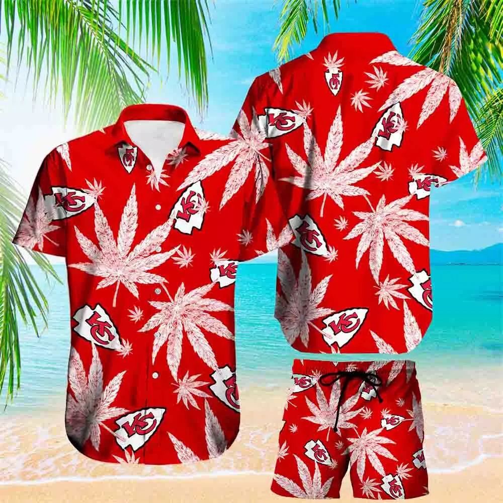 Kansas City Chiefs Hawaiian Shirt Bold Leaf Design 792778
