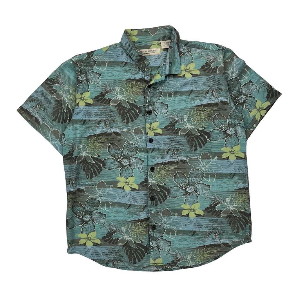 Island Republic Hawaiian Shirt - Large Multicoloured Cotton Blend