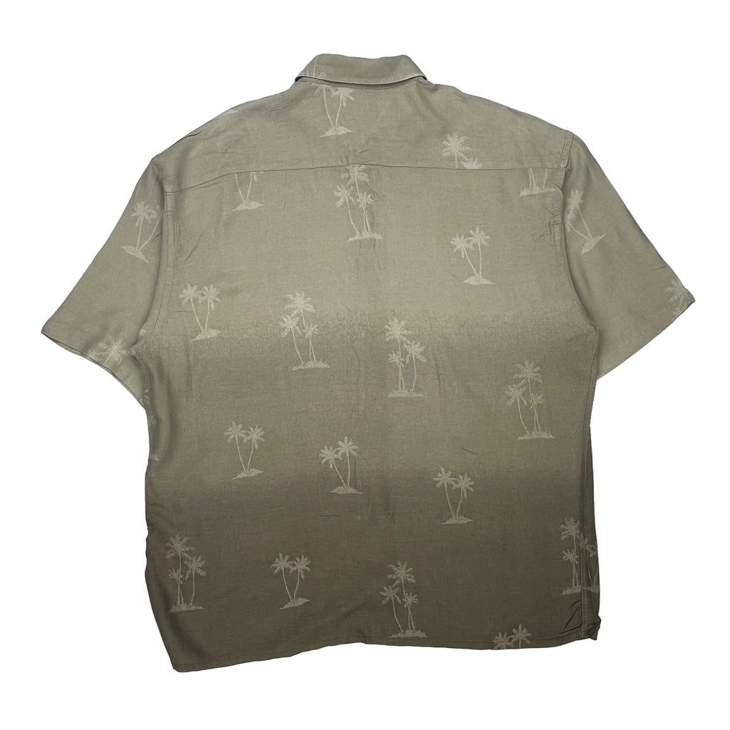 Pierre Cardin Floral Hawaiian Shirt - 2XL Beige Viscose