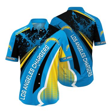 Los Angeles Chargers Lightning Streak Hawaiian Shirt