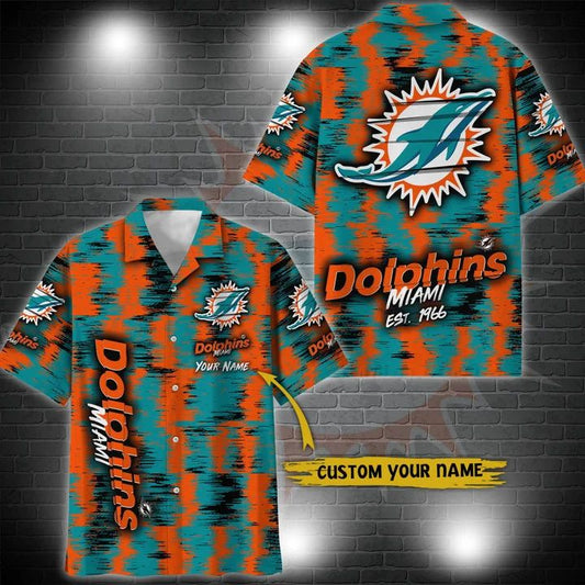Miami Dolphins Hawaiian Shirt Retro Vibe Custom Design 722360