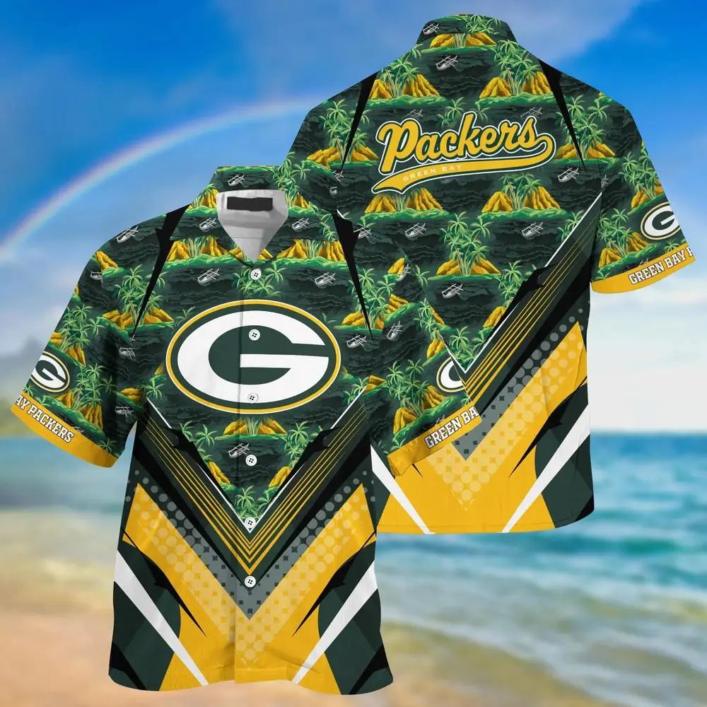 Green Bay Packers Hawaiian Shirt Island Strength Design by