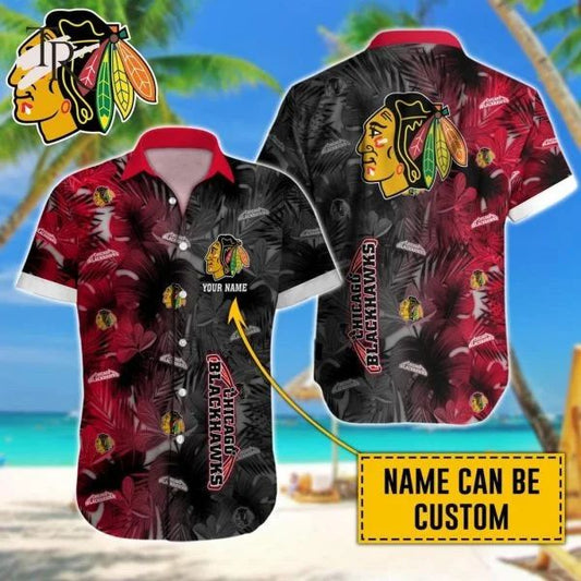 Chicago Blackhawks Tropical Hawaiian Shirt Custom Design 477782