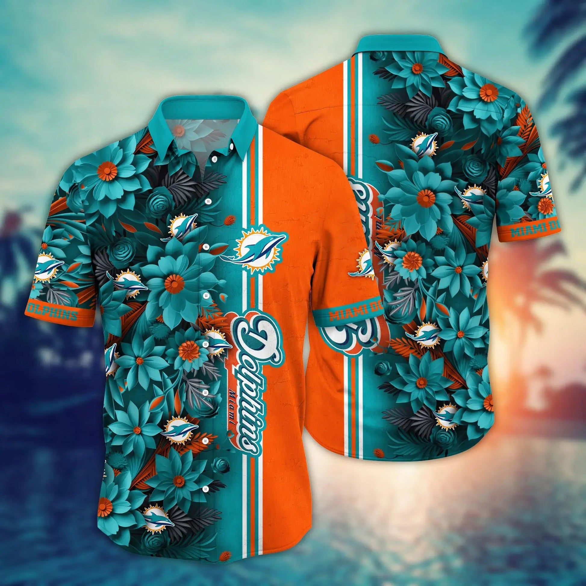 Miami Dolphins Hawaiian Shirt Tropical Glory Design 901115