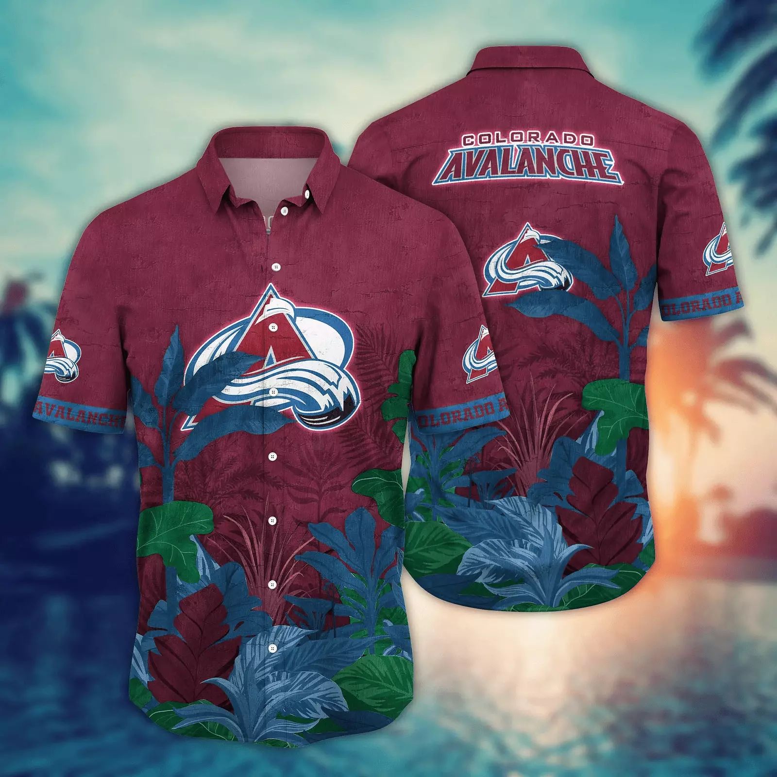 Colorado Avalanche Hawaiian Shirt Jungle Breeze Design by