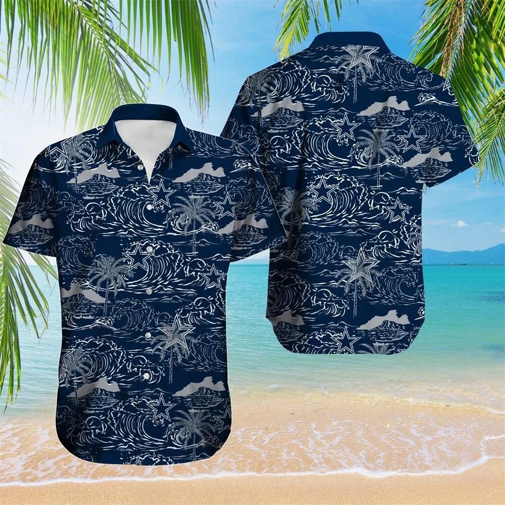 Dallas Cowboys Hawaiian Shirt Wave Rider Design 274452