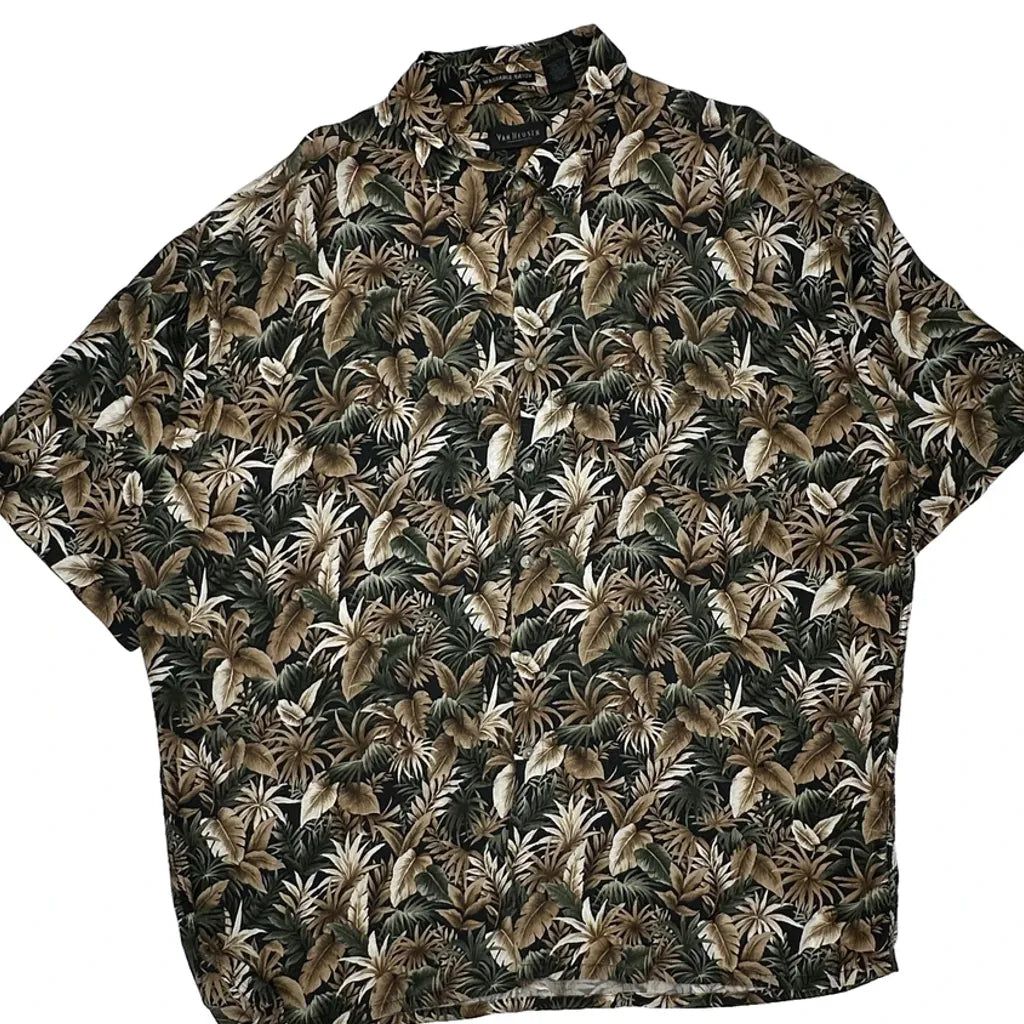 Van Heusen Floral Hawaiian Shirt - 2XL Multicoloured Viscose