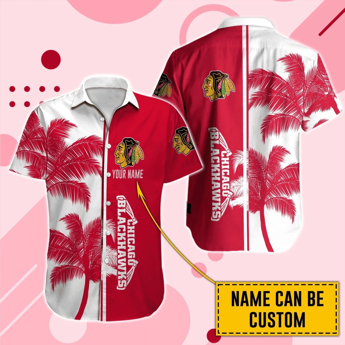 Chicago Blackhawks Hawaiian Shirt Palm Paradise Design 866894