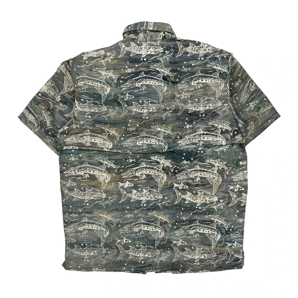 Redington Graphic Hawaiian Shirt - Large Multicoloured Cotton