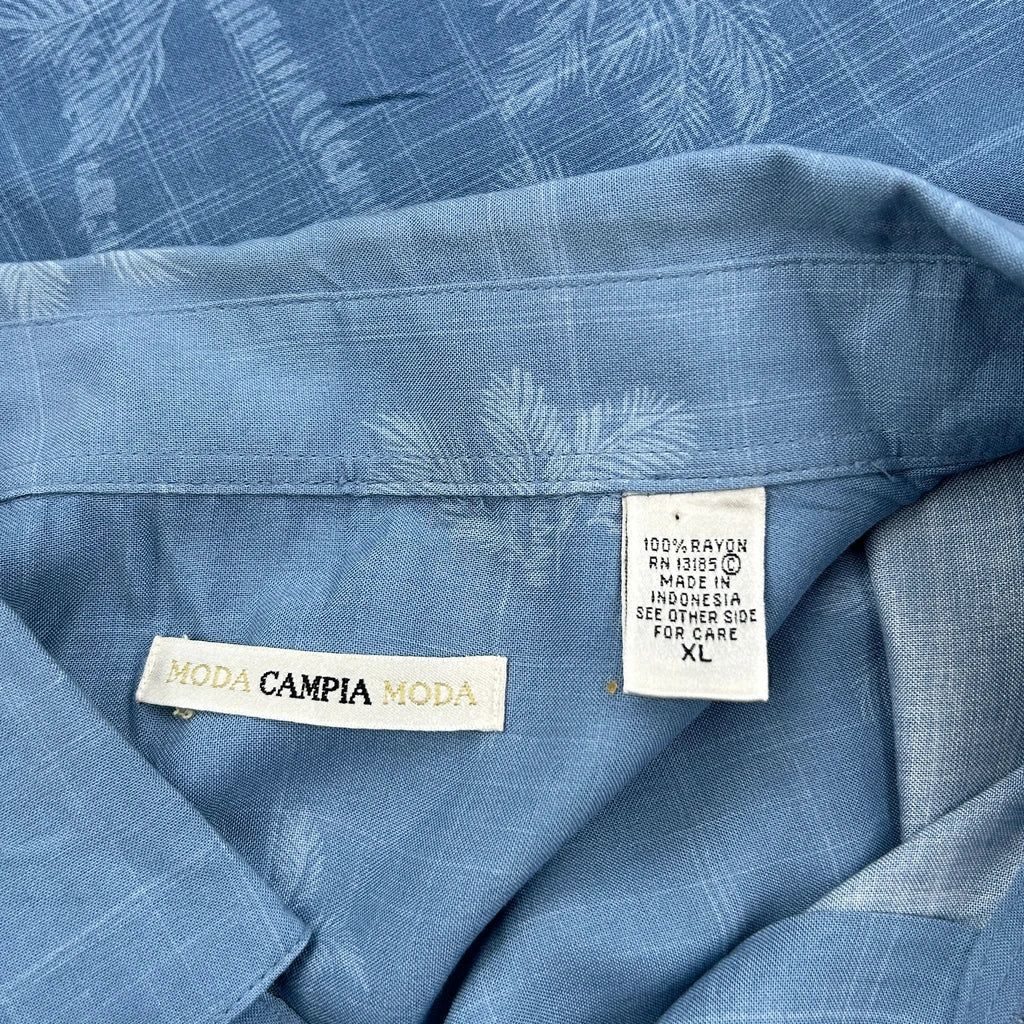 Campia Hawaiian Shirt - XL Blue Viscose