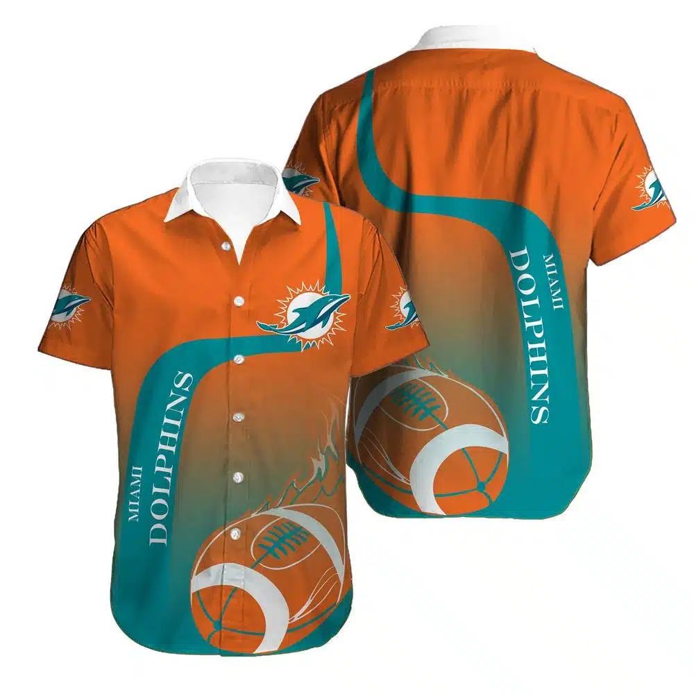 Miami Dolphins Hawaiian Shirt Touchdown Gradient Design 239547