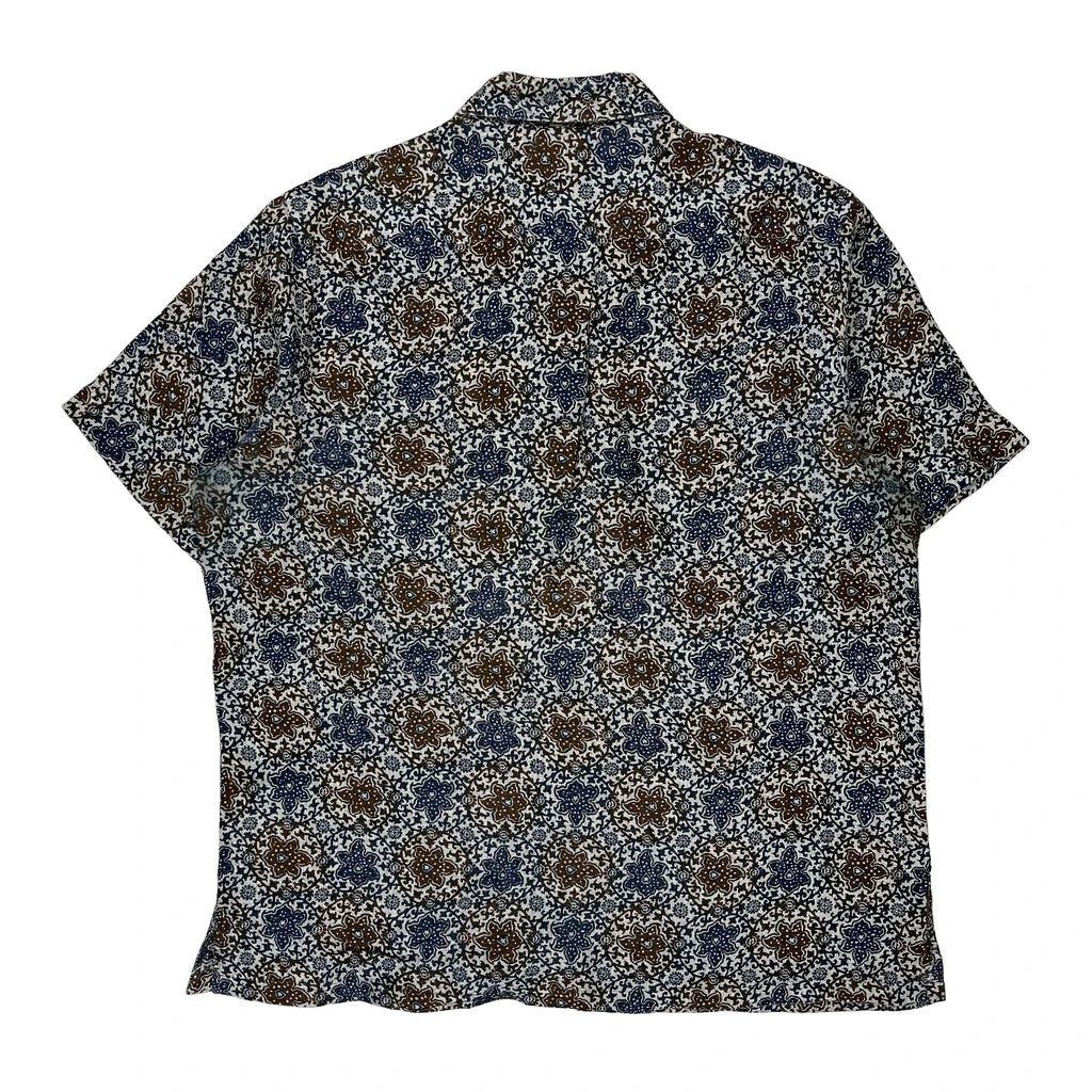 Tasso Elba Floral Hawaiian Shirt - Large Multicoloured Linen