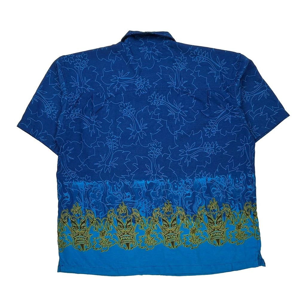 No Boundaries Hawaiian Shirt - XL Blue Polyester