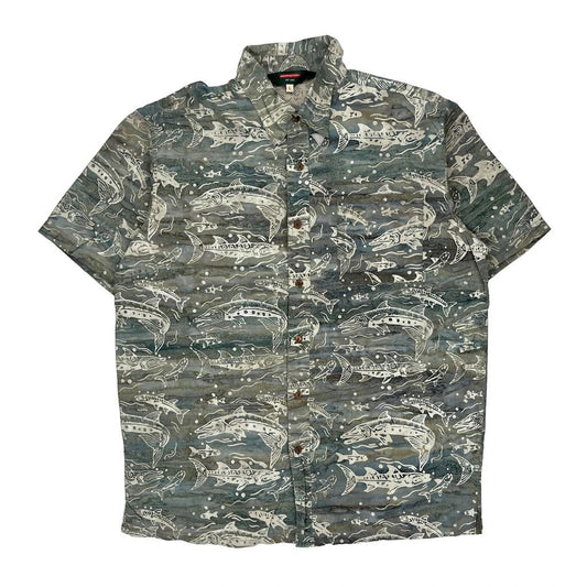Redington Graphic Hawaiian Shirt - Large Multicoloured Cotton