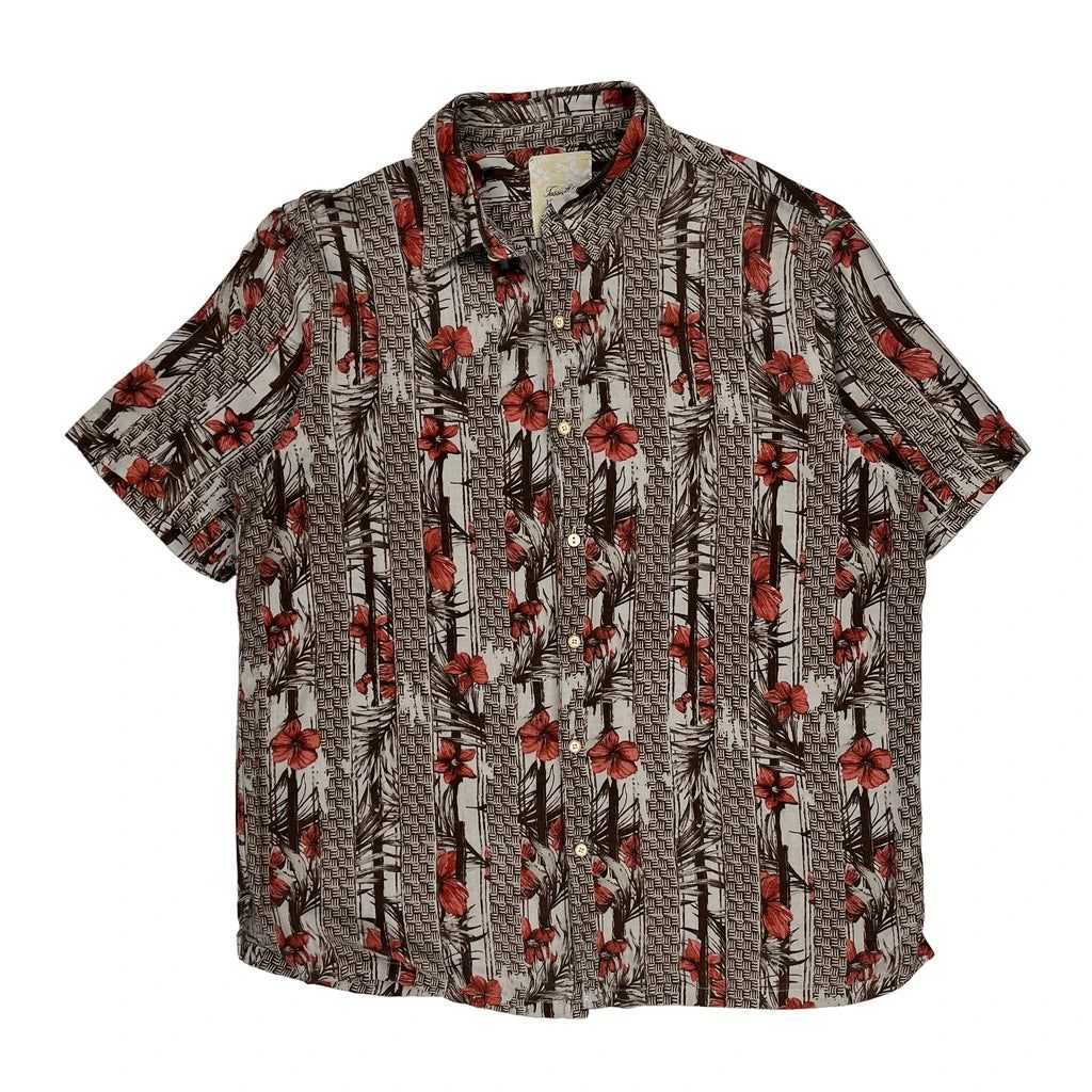 Tasso Elba Floral Hawaiian Shirt - XL Multicoloured Silk Blend