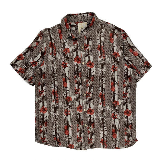 Tasso Elba Floral Hawaiian Shirt - XL Multicoloured Silk Blend