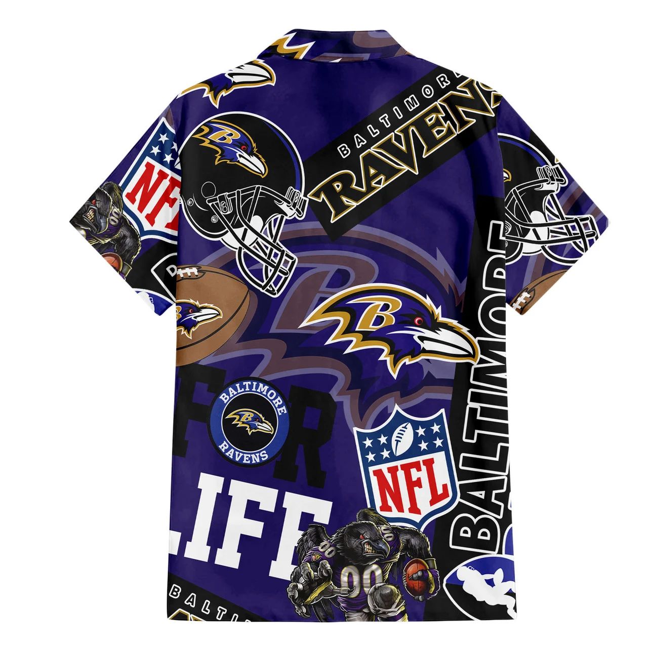 Baltimore Ravens Hawaiian Shirt For Life 119447