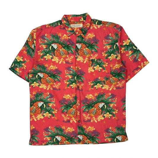 Island Republic Floral Hawaiian Shirt - Large Multicoloured Cotton Blend