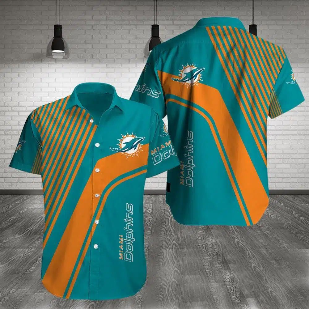 Miami Dolphins Hawaiian Shirt Aqua Surge Design 835828