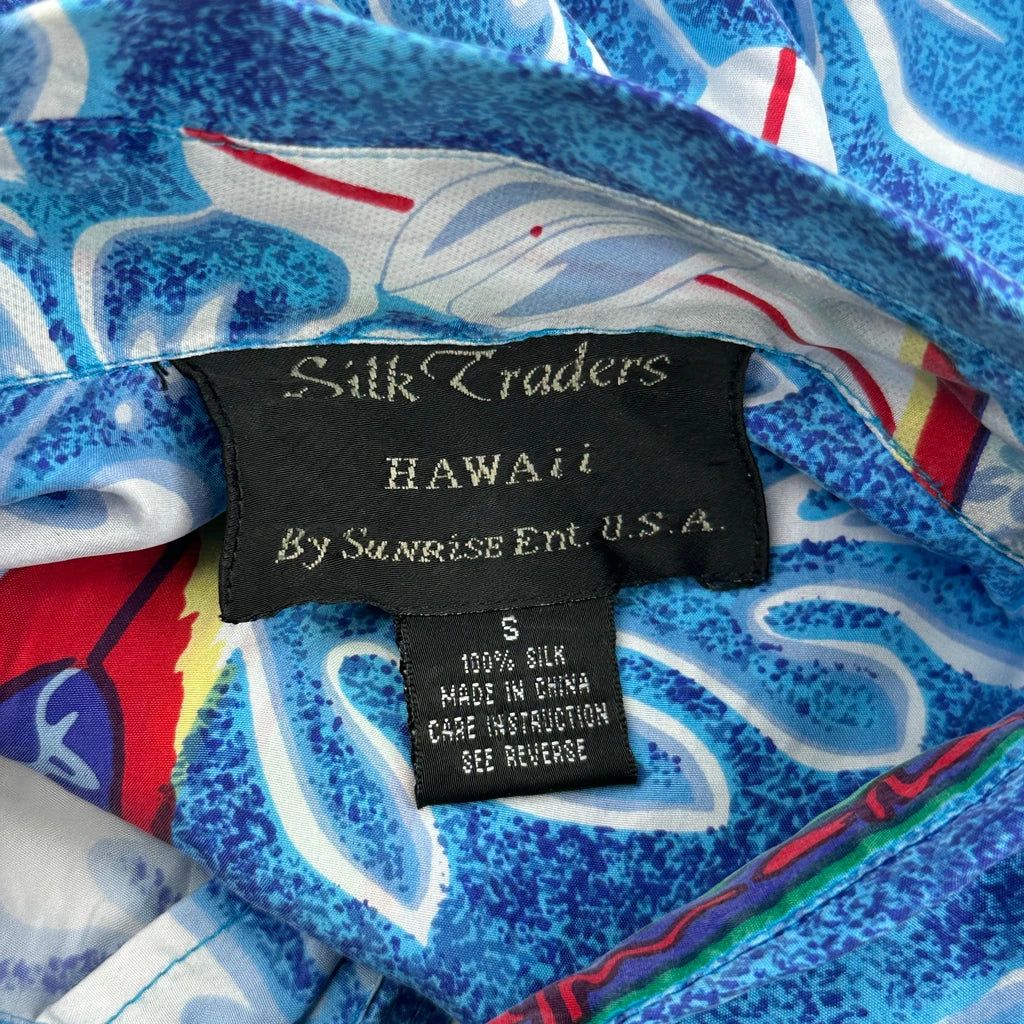 Silk Traders Floral Hawaiian Shirt - Small Multicoloured Silk