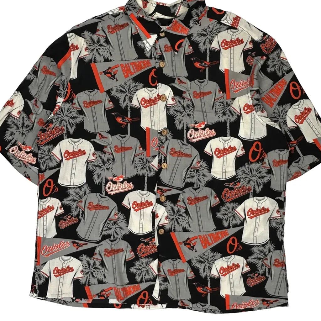 Baltimore Orioles Reyn Spooner Graphic Hawaiian Shirt - XL Multicoloured Viscose