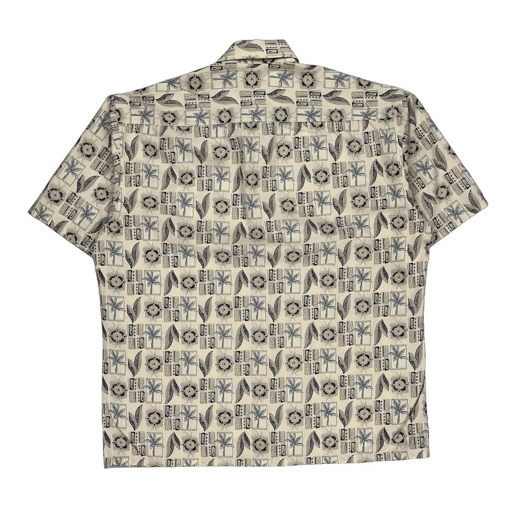 Campia Hawaiian Shirt - Large Cream Cotton