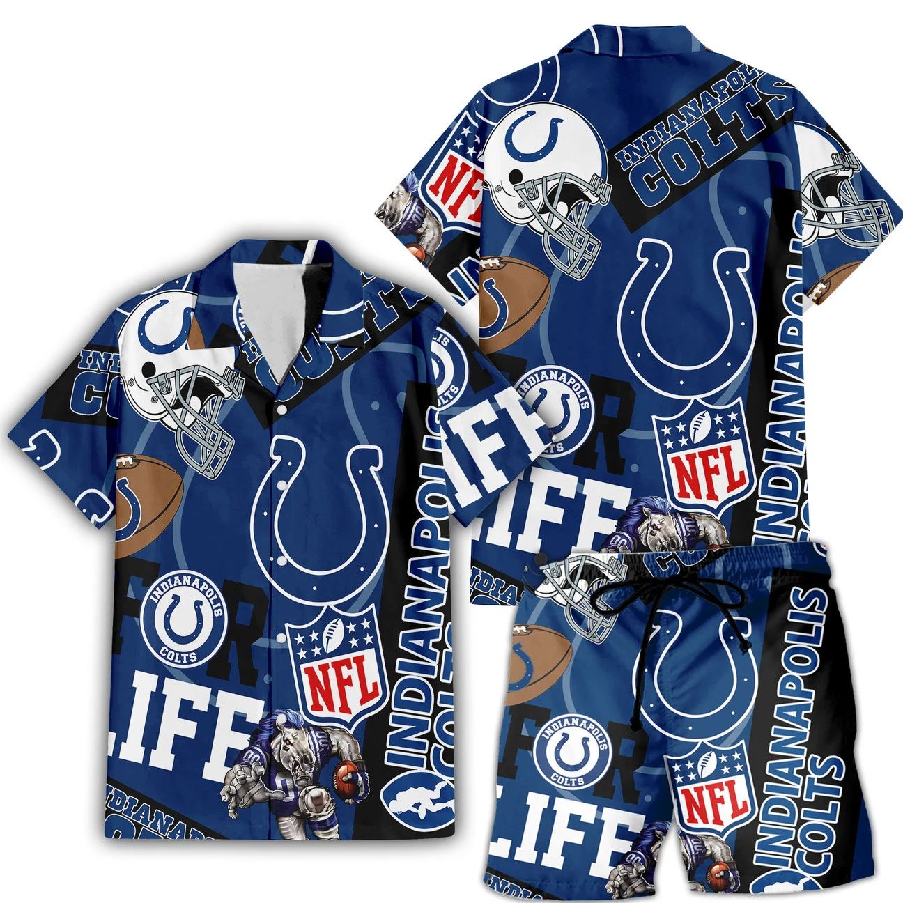 Indianapolis Colts Hawaiian Shirt For Life 758325