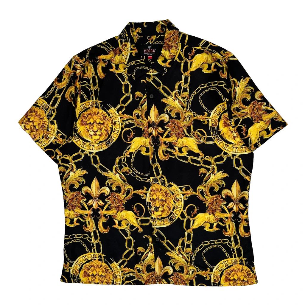 Unbranded Hawaiian Shirt - 2XL Black Polyester Blend