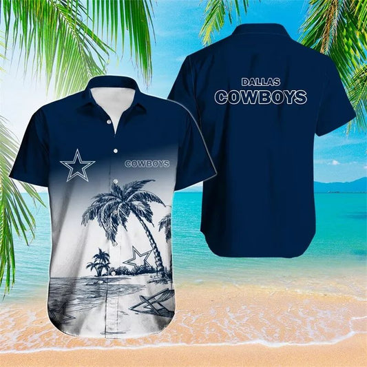 Dallas Cowboys Hawaiian Shirt Beachfront Vibes 792919